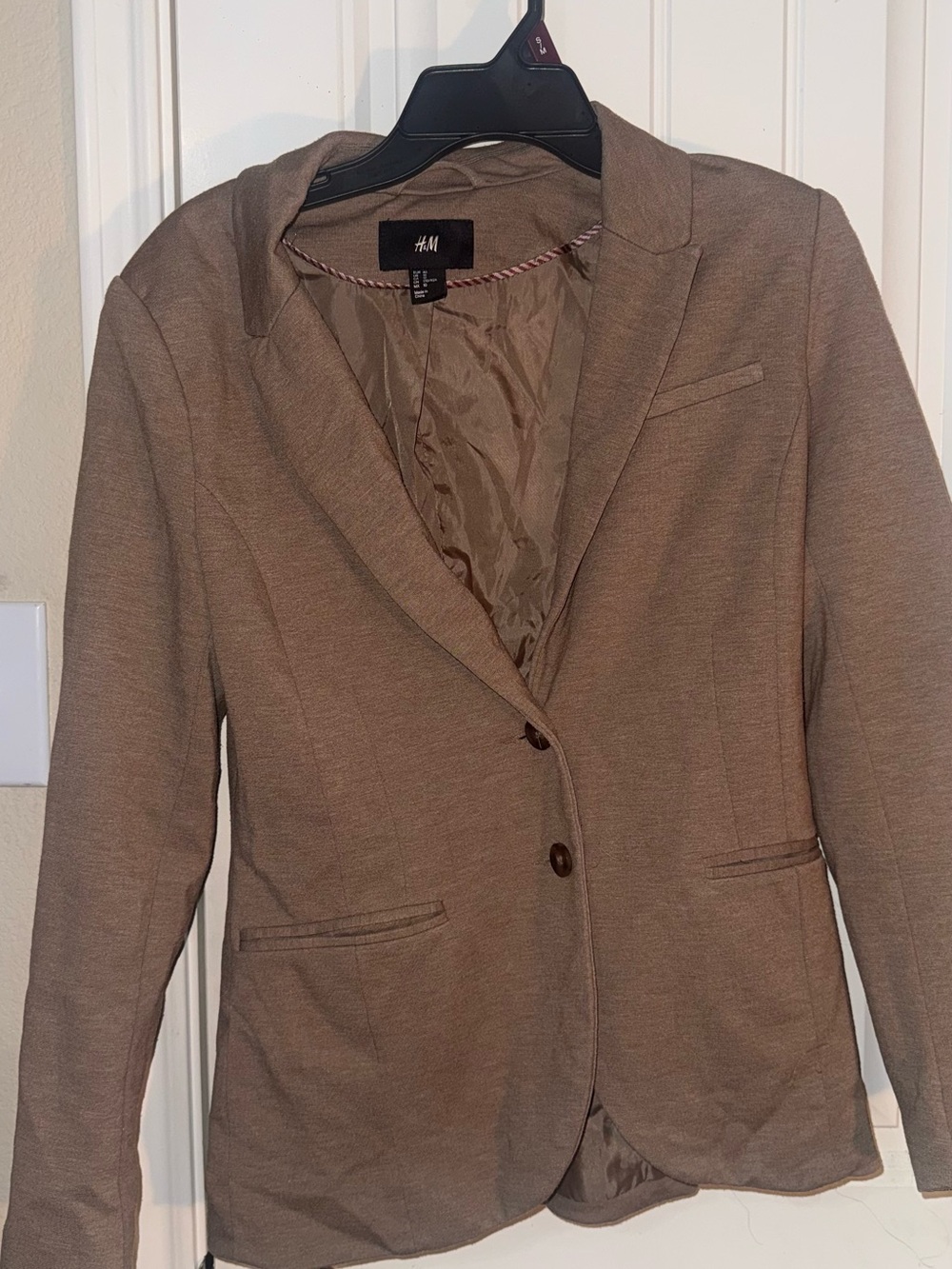 H&M Women's Brown Tailored Blazer Jacket